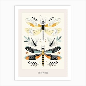 Colourful Insect Illustration Dragonfly 6 Poster Art Print