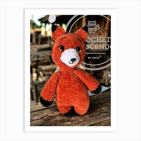 Crochet Fox Art Print