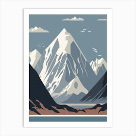 Mountain Landscape With Snow Art Print