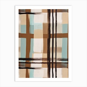 Brown Tones Plaid Pattern 10 Art Print