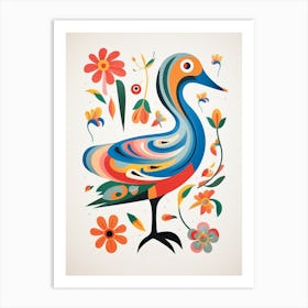 Scandinavian Bird Illustration Duck 3 Art Print