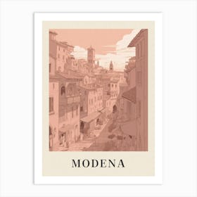 Modena 2 Vintage Pink Italy Poster Art Print