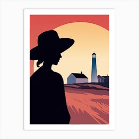 Cape Cod Massachusetts, Usa, Bold Outlines 1 Art Print