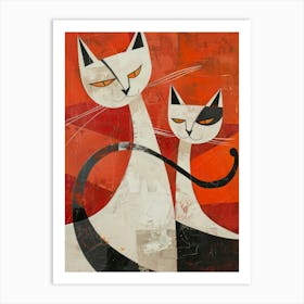 Two Cats 7 Art Print