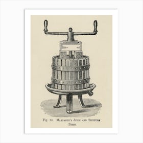 Vintage Illustration Of Mayfarth S Juice And Tincture Press, John Wright Art Print
