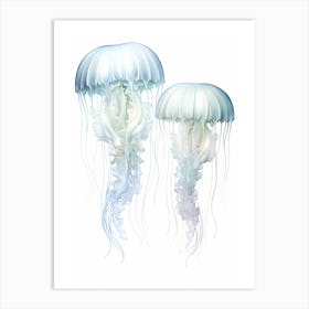 Sea Nettle Jellyfish Watercolour 2 Art Print