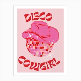 Disco Cowgirl Art Print