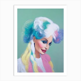 Dolly Parton 2 Colourful Illustration Art Print