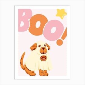 Halloween Boo Dog Art Print