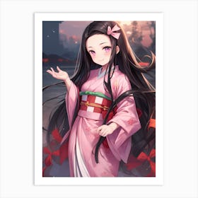 Demon Slayer Nezuko Kamado (90) Art Print