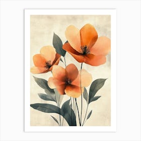 Orange Poppies 4 Art Print