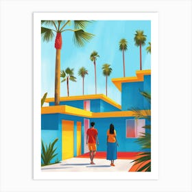 California Beach House Art Print