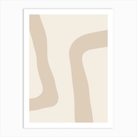 Neutral 2 Abstract Lines Art Print