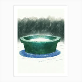 Bowl In The Snow Art Print