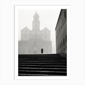 Urbino, Italy,  Black And White Analogue Photography  4 Art Print