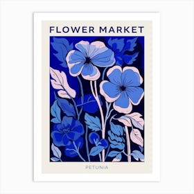 Blue Flower Market Poster Petunia 3 Art Print