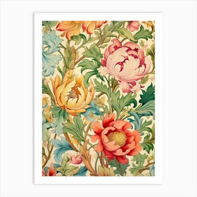 Floral Wallpaper 255 Art Print