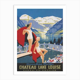 Lake Louise Canada Vintage Travel Poster 1 Art Print