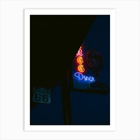 Diner at Route 66 | Neon | Kingman | USA Art Print