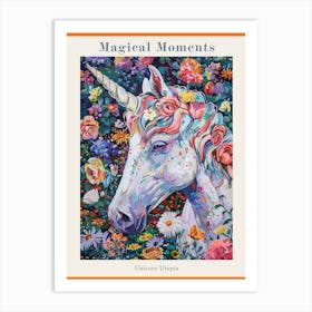 Floral Modern Fauvism Unicorn 2 Poster Art Print