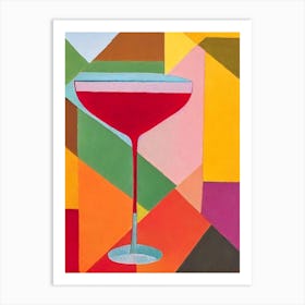 Hemingway Daiquiri Paul Klee Inspired Abstract Cocktail Poster Art Print