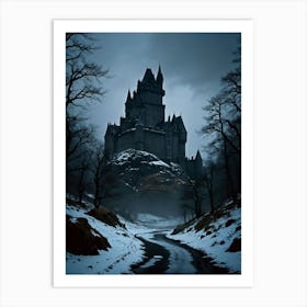 Silent Sentinel of the Carpathians Castle Art Print