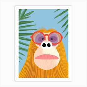 Little Orangutan 4 Wearing Sunglasses Art Print