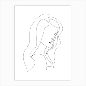 Portrait Of A Woman.Scandinavian wall art 14 Art Print