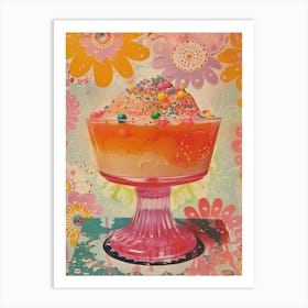 Kitsch Trifle Jelly Retro Collage 1 Art Print