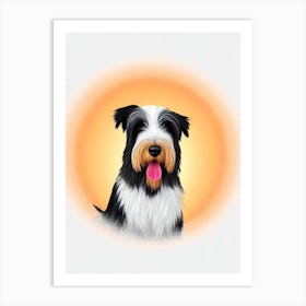 Bearded Collie Illustration Dog Art Print