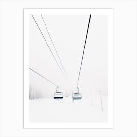 Ski Chair Lift Art Print