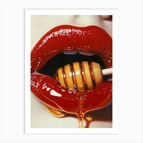 Honey Lips Art Print