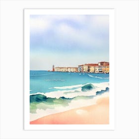 Venice Beach, Los Angeles, California Watercolour Art Print