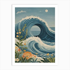 Wave Crashing Art Print