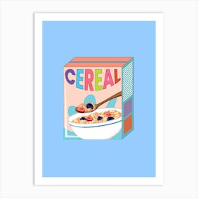 Cereal, Kitchen, Condiment, Art, Cartoon, Mayo, Wall Print Art Print