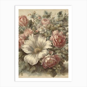 Roses In A Vase 2 Art Print