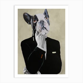 James Bond Bulldog Art Print