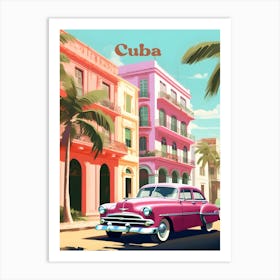 Cuba Vacation Travel Art Art Print