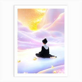 Meditation In The Snow Art Print