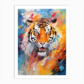 Tiger Abstract Expressionism 4 Art Print