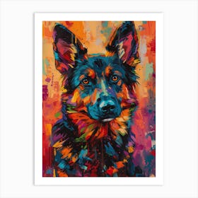 Mudi dog colourful painting Art Print