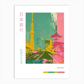 Odaiba In Tokyo Duotone Silkscreen 1 Poster Art Print