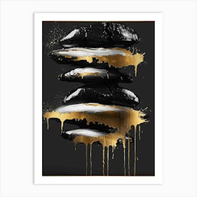 Black And Gold 50 Art Print