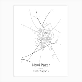 Novi Marof,Croatia Minimalist Map Art Print