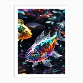 Rainbow Fishes Print Art Print