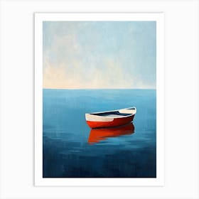 Boat In The Water, Minimalism Art Print