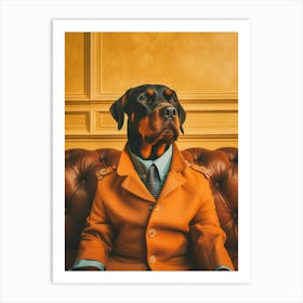 A Rottweiller Dog 9 Art Print