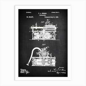 Phonograph, Phonograph Music Box, Phonograph Poster, Phonograph Patent, Phonograph Wall Art, Phonograph Decor, Music Room Art, Mp9741 Art Print