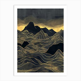 Mountains And Clouds Art Print