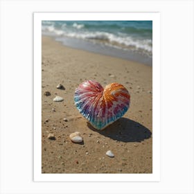 Heart On The Beach 3 Art Print